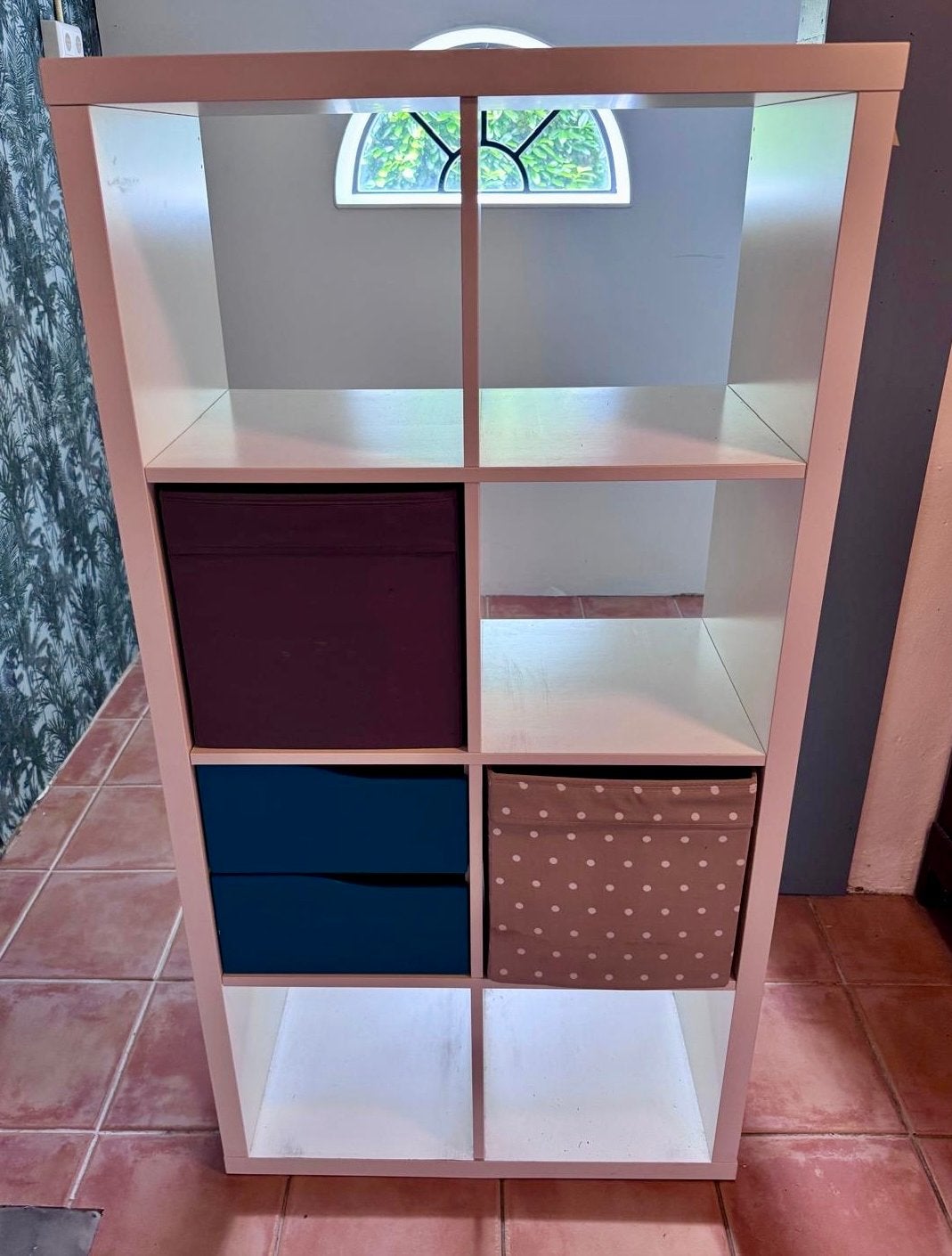IKEA Kallax kast wit met 8 vakken, Ophalen, Met plank(en), Gebruikt, 100 tot 150 cm