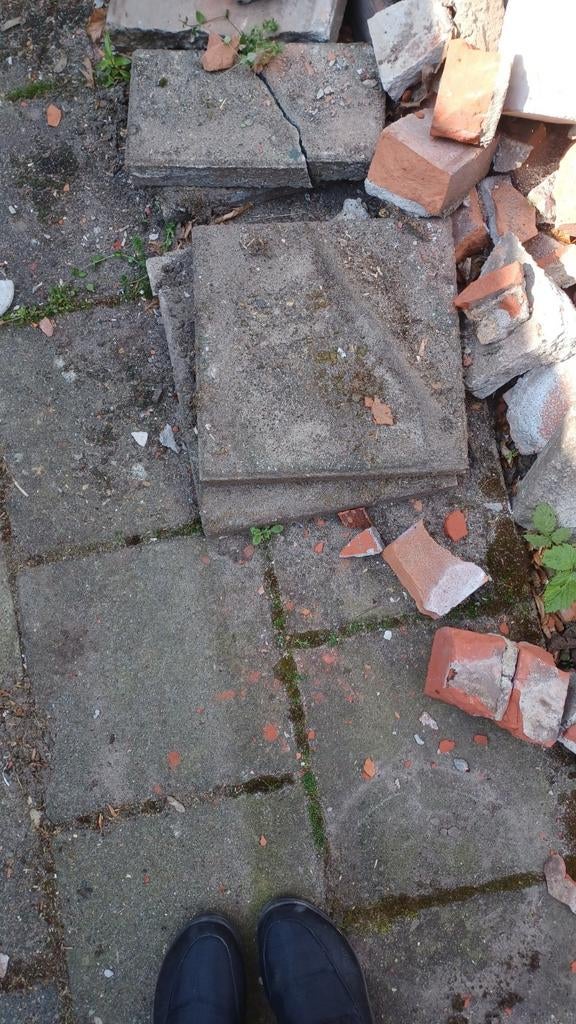 Betontegels, Ophalen, Gebruikt, Beton, Terrastegels