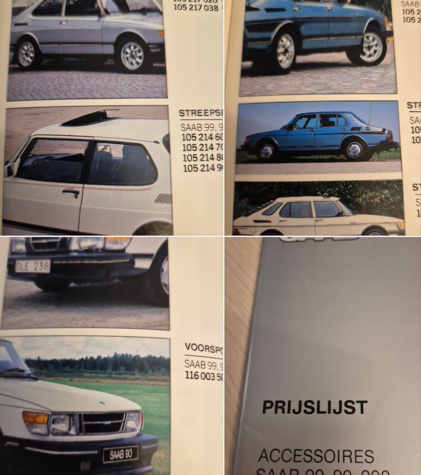 Jaren 70 80 Saab accessoires folder dikke uitgave Saab 90 99, Ophalen of Verzenden, Zo goed als nieuw, Overige merken