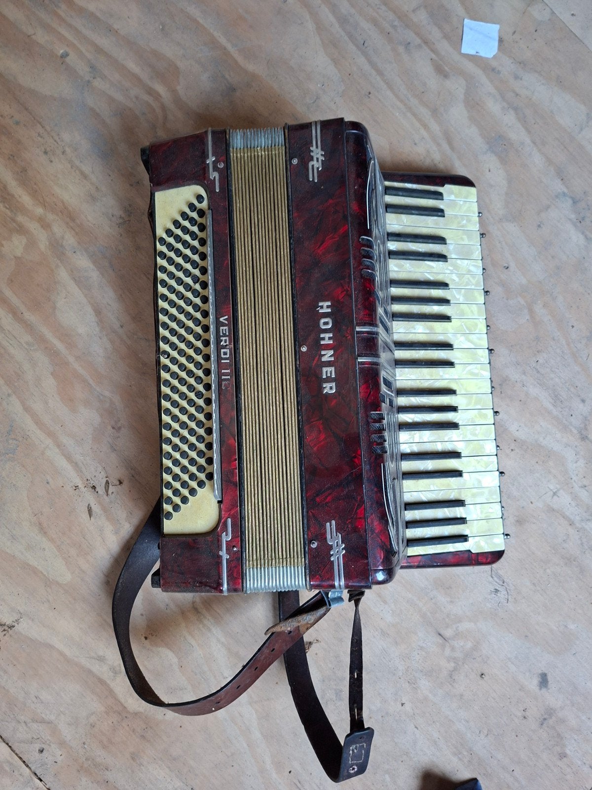 Hohner Verdi IIC Accordeon - Vintage Toetsaccordeon, Ophalen of Verzenden, Gebruikt, 120-bas, Hohner