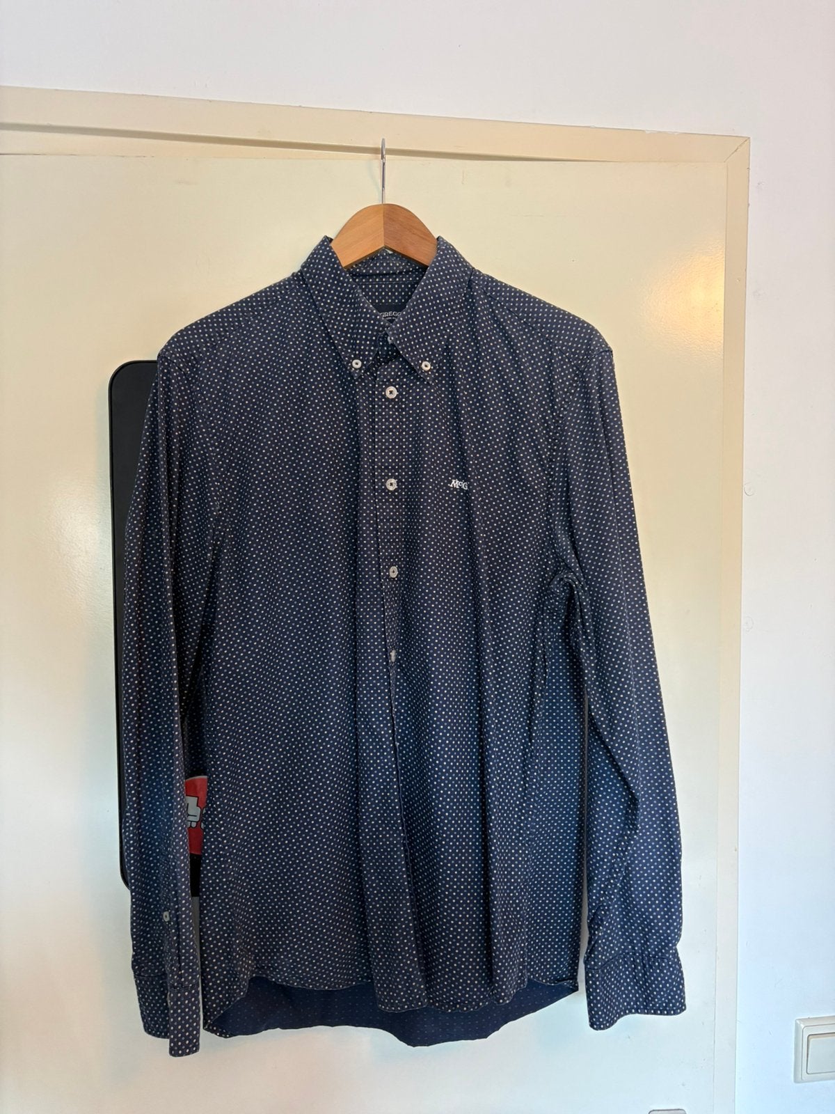 McGregor overhemd maat L, Ophalen of Verzenden, Zo goed als nieuw, Blauw