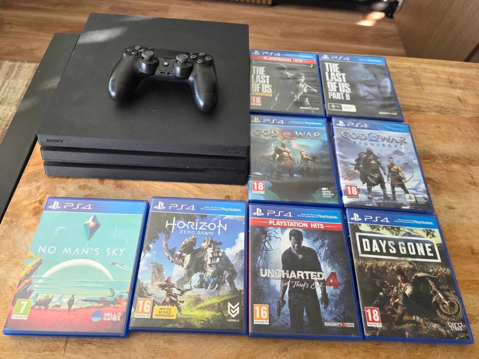 Playstation 4 Pro 1TB met controller en 8 games, Met games, Ophalen of Verzenden, Zo goed als nieuw, 1 TB
