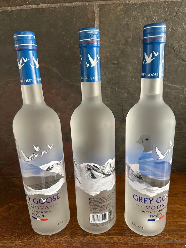 3x Lege Grey Goose Vodka Flessen 700ml, Verzamelen, Ophalen of Verzenden, Gebruikt