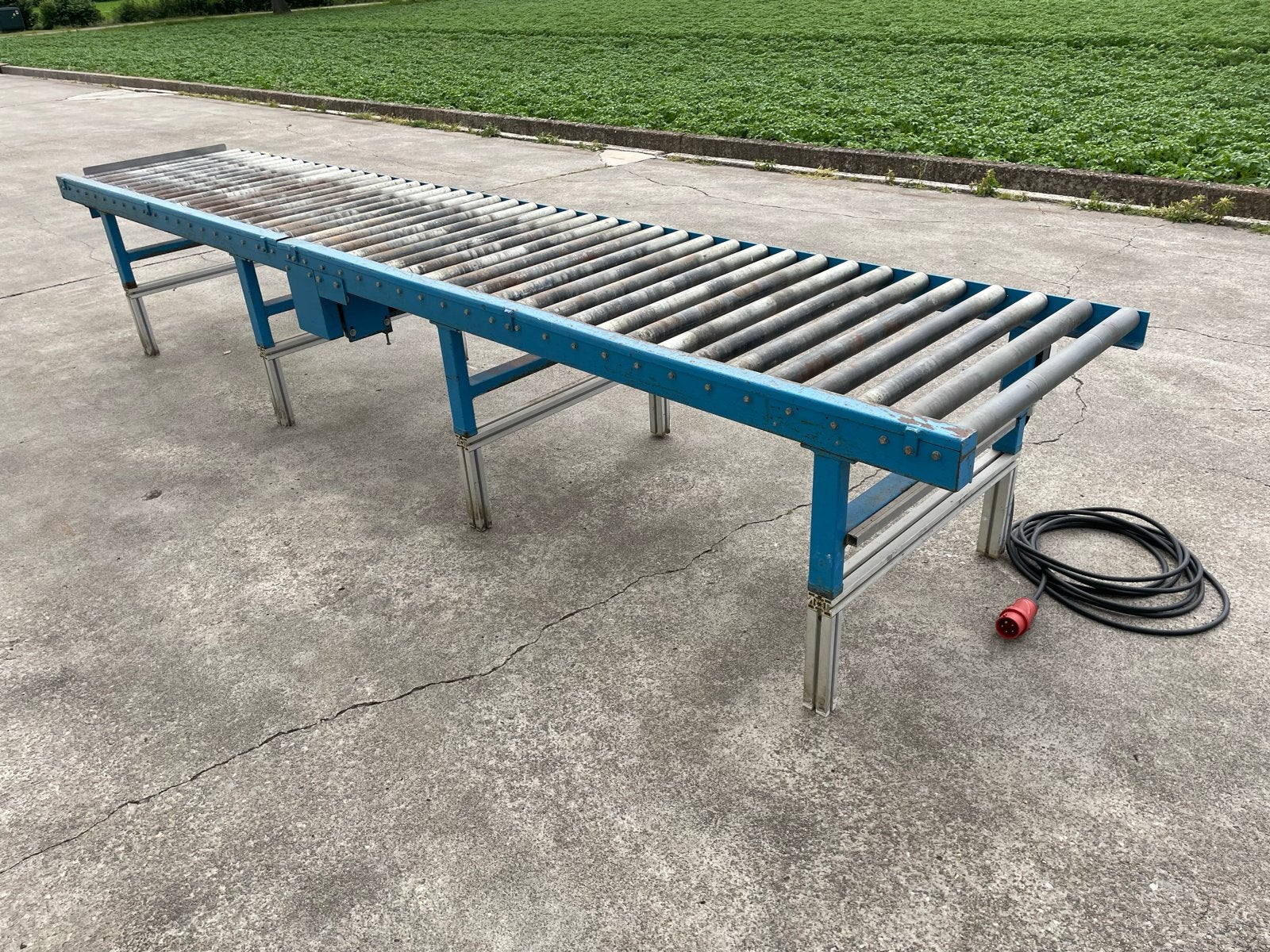 Aangedreven rollenbaan 4350 mm lang, rollengte 800 mm, Ophalen