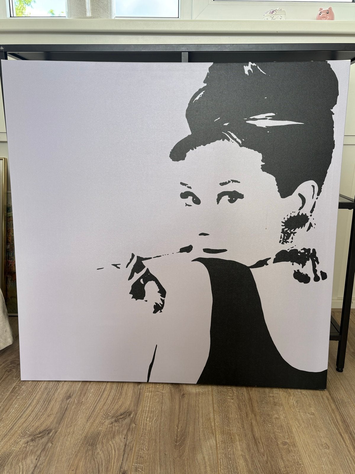 Audrey Hepburn Pop Art Canvas Schilderij, Ophalen of Verzenden, Print, Op houten frame, Portret