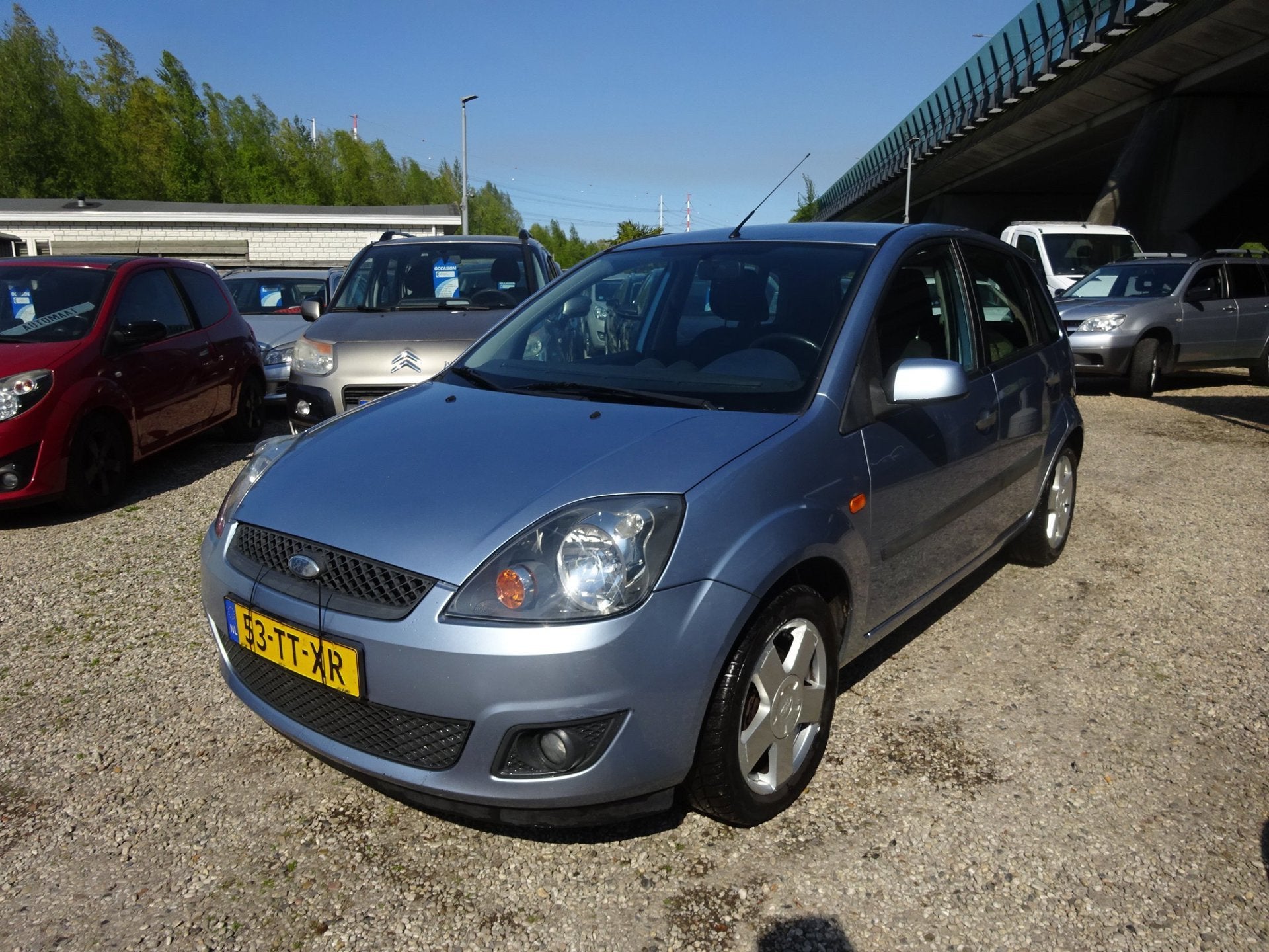 Ford Fiesta 1.4-16V Futura, Auto's, Voorwielaandrijving, Stof, 4 cilinders, Blauw