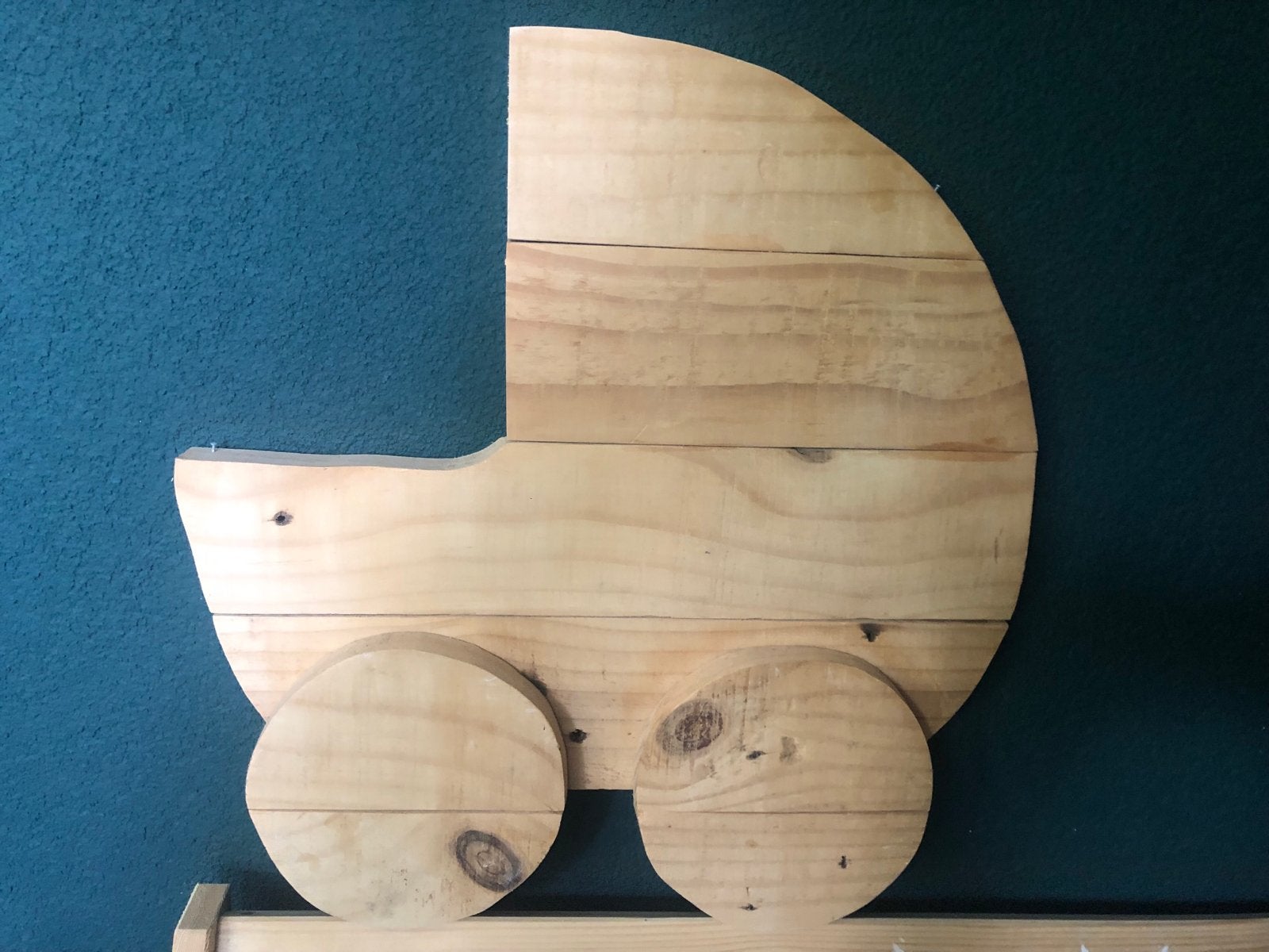 Houten kinderwagen decoratie, Huis en Inrichting, Woonaccessoires | Overige, Ophalen, Hout, Beige, Landelijk