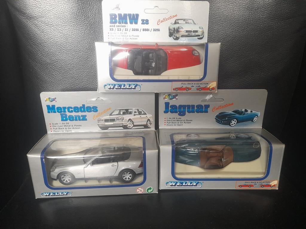 Welly Diecast Auto Collectie: BMW, Mercedes, Jaguar, Ophalen of Verzenden