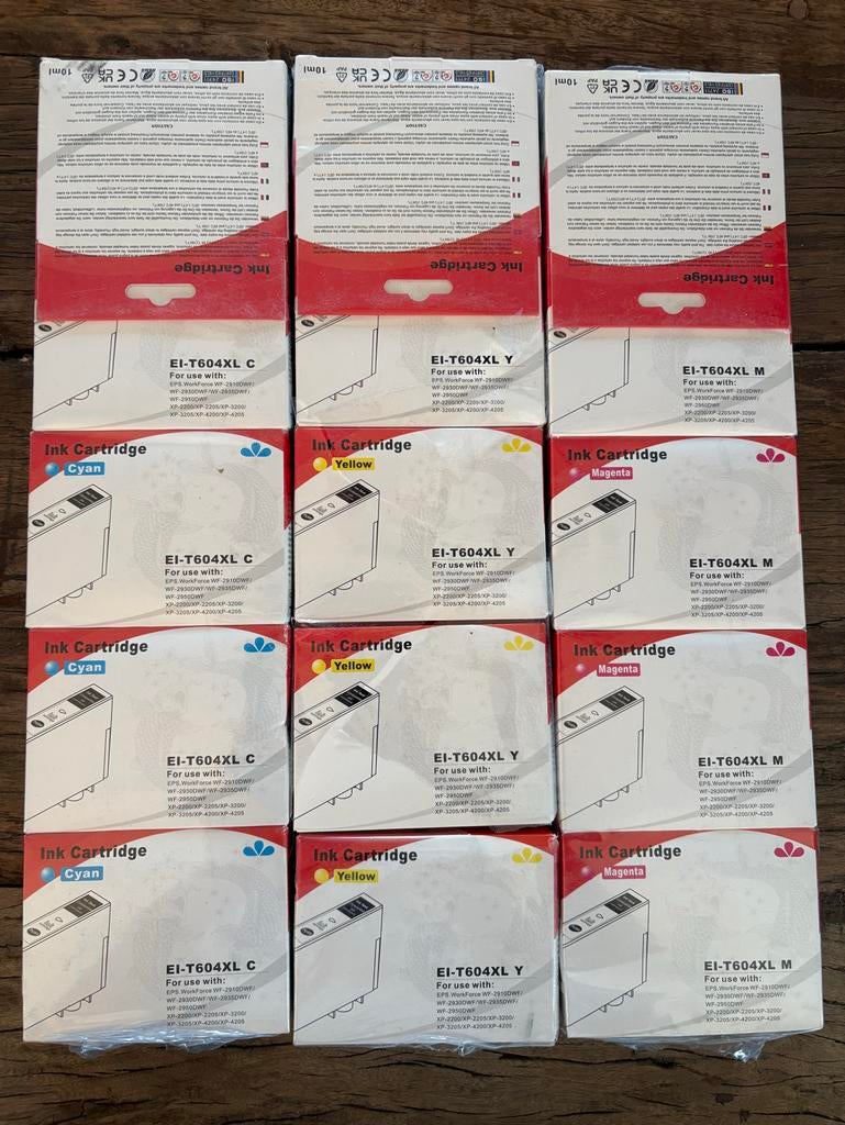 Epson EI-T604XL Inktcartridges (Magenta, Geel, Cyaan), Computers en Software, Printerbenodigdheden, Nieuw, Cartridge, Ophalen of Verzenden
