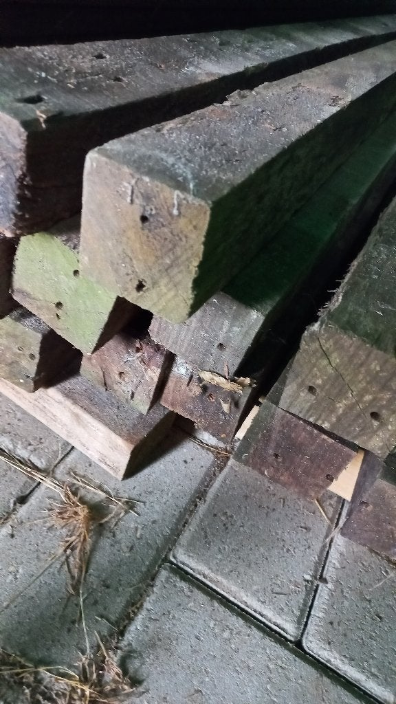 Mooie partij Tropisch Hardhout, planken en balken, Ophalen, Gebruikt, Hardhout, 250 cm of meer