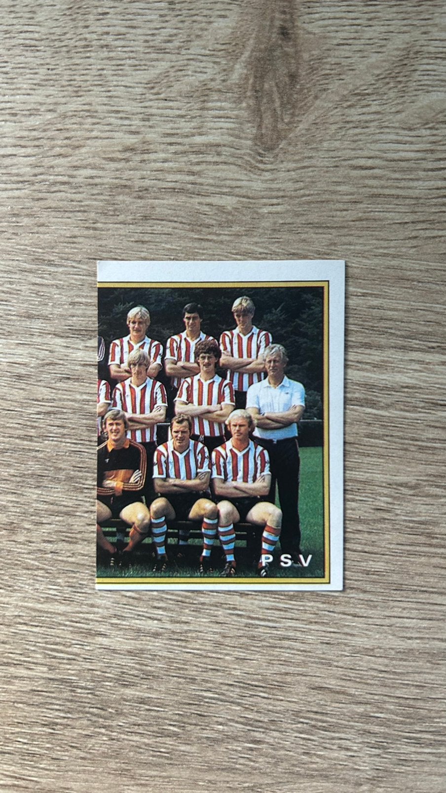 Panini Voetbal 83 plaatje team PSV rechts, Verzenden, Zo goed als nieuw, Plaatje
