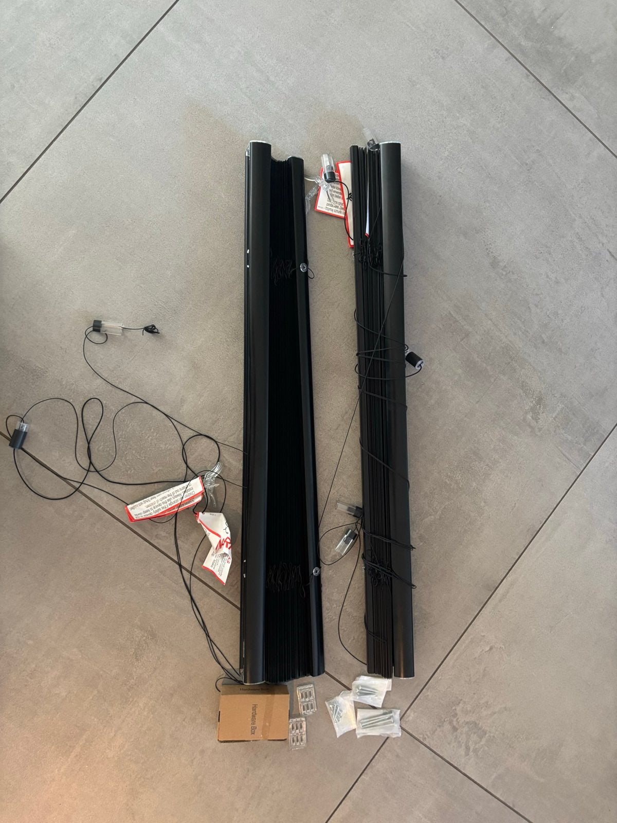 2 aluminium jaloezieën - 74x110,5 cm en 76x113,5 cm, Ophalen, Jaloezie, Gebruikt, Zwart