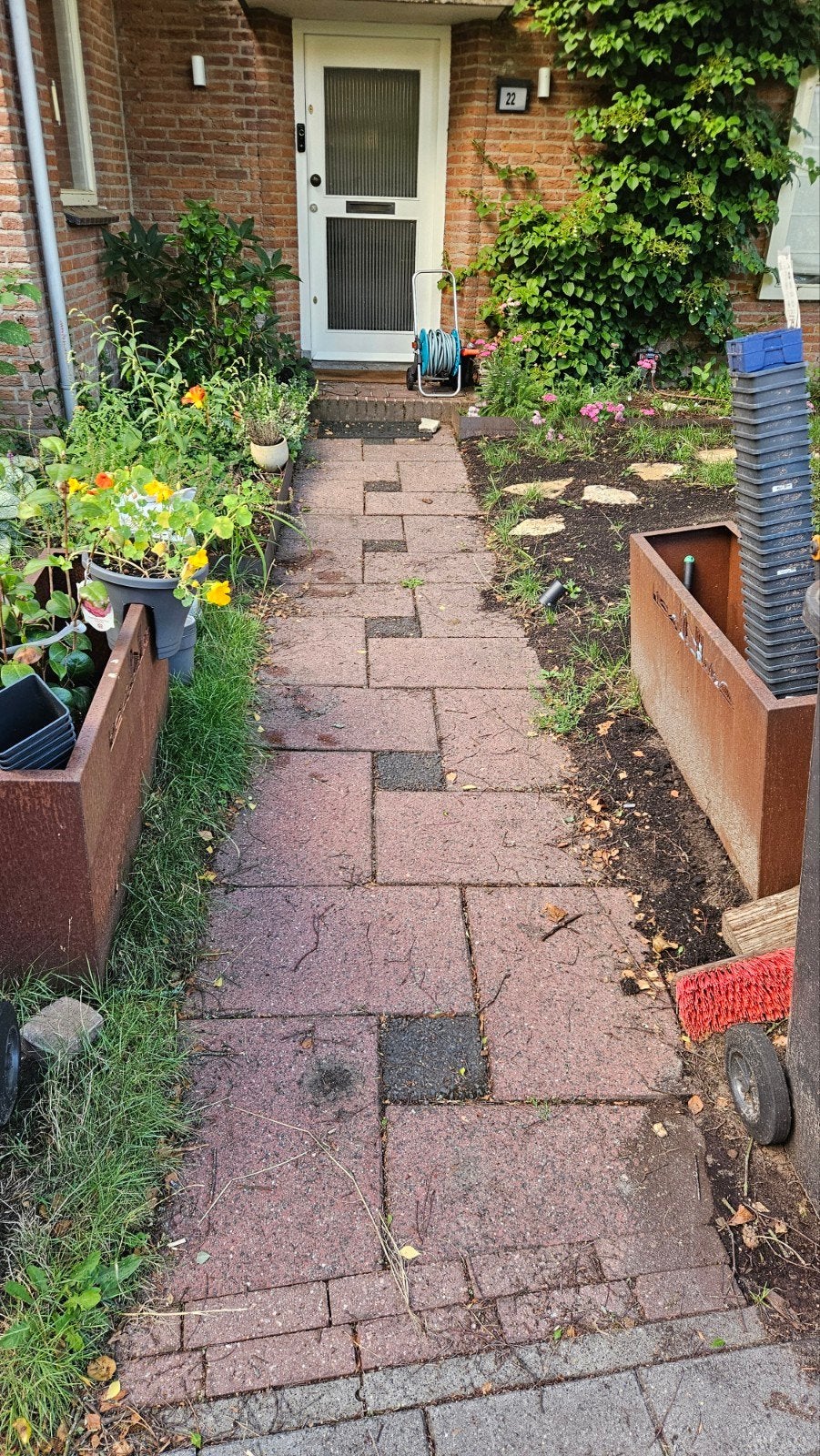 Gebruikte rode terrastegels en klinkers, Ophalen, Gebruikt, Minder dan 5 m², Beton