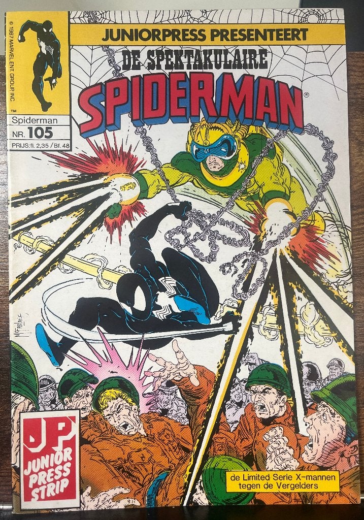 De Spektakulaire Spiderman #105 (JuniorPress), Eén comic, Amerika, Ophalen of Verzenden, Zo goed als nieuw