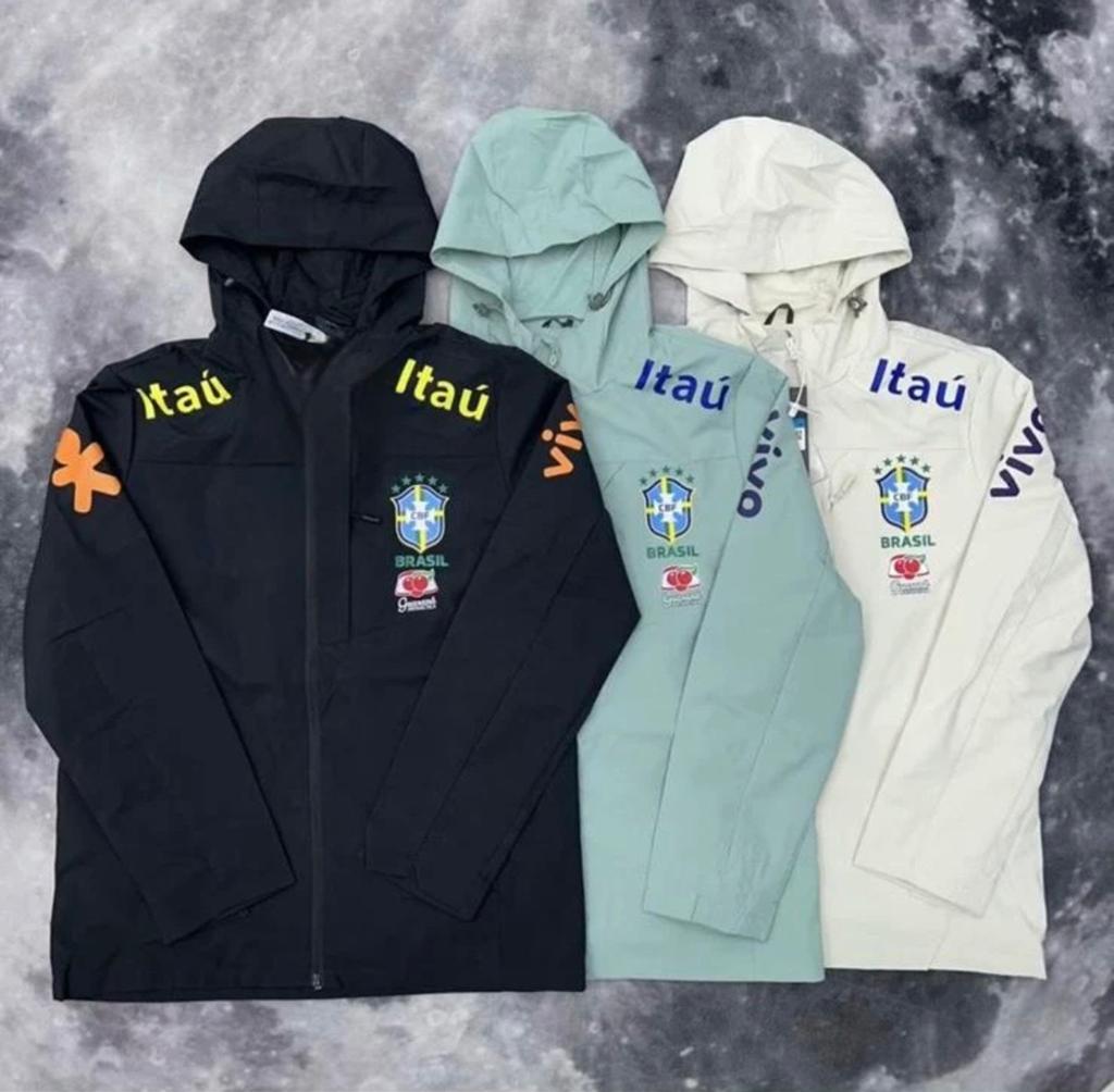 Stijlvolle Brasil Windrunner Jassen - Diverse Kleuren, Ophalen of Verzenden, Nieuw, Overige maten, Zwart
