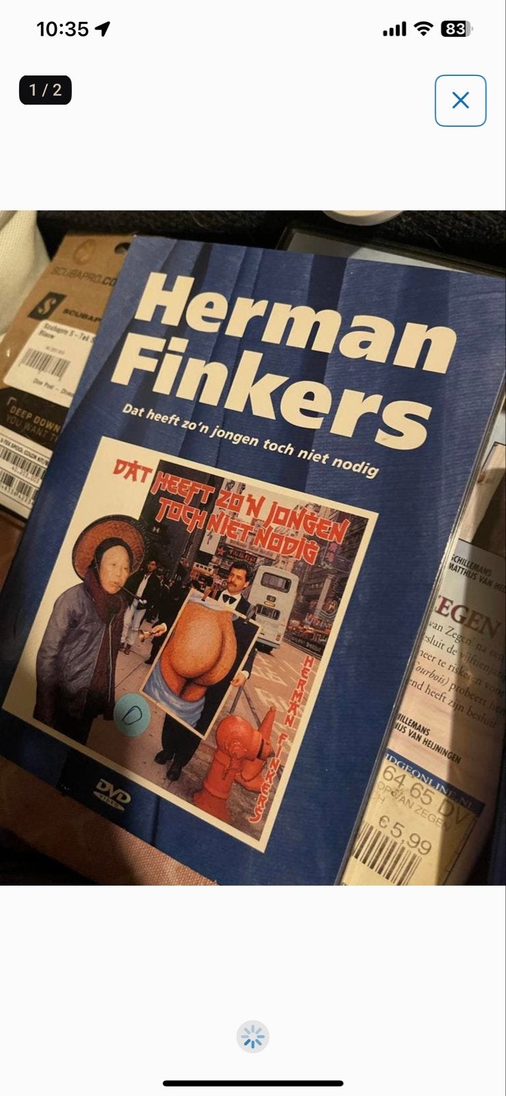 Herman Finkers - Dat heeft zo'n jongen toch niet nodig DVD, Cd's en Dvd's, Dvd's | Overige Dvd's, Gebruikt, Alle leeftijden, Inclusief doosje