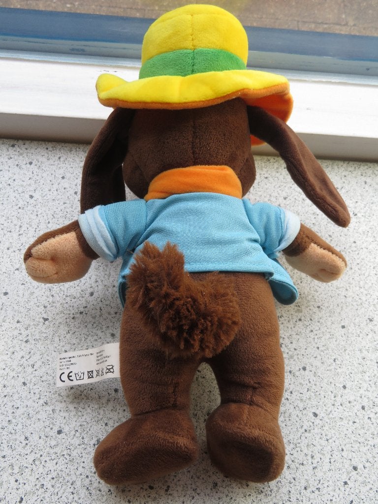 Hond met gele hoed en blauw jasje van RCN Vakantieparken, Zo goed als nieuw, Hond, Ophalen of Verzenden, Met label