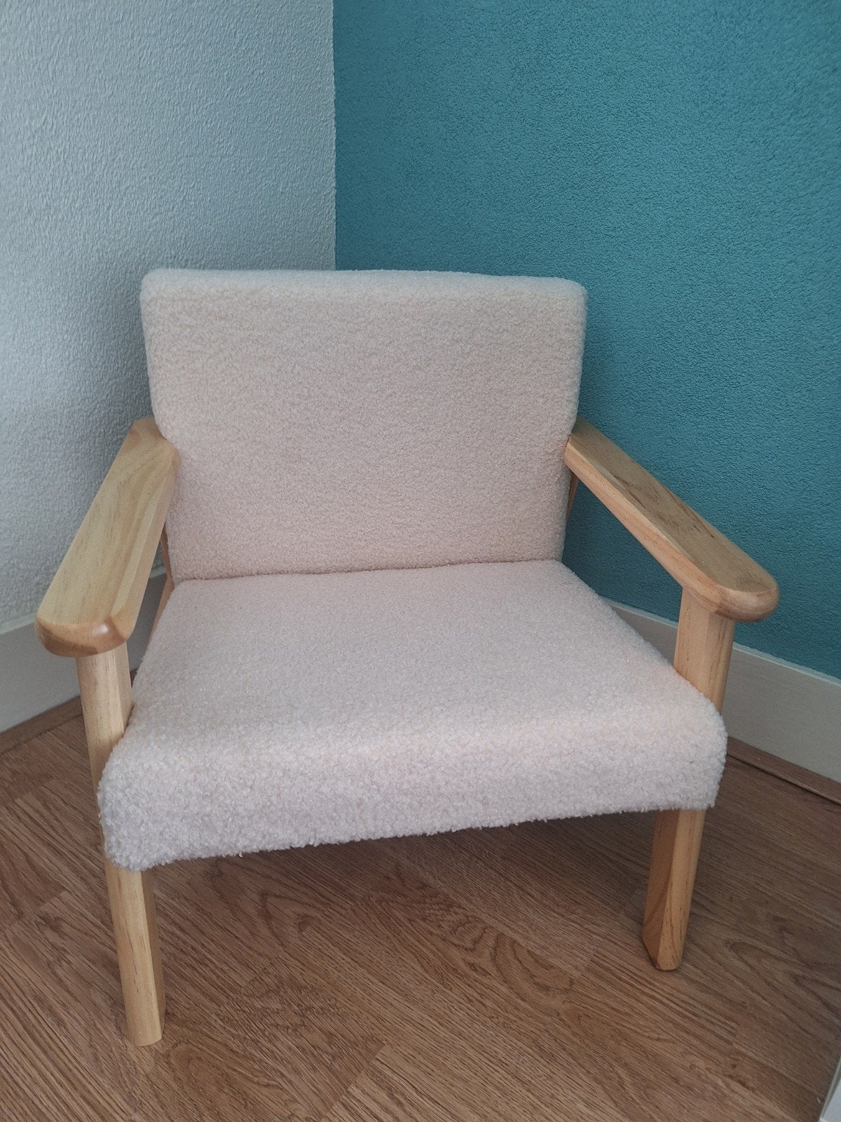Nieuwe Kinderstoel teddy stof crème vanaf 18 maanden/5 jaar, Kinderen en Baby's, Kinderkamer | Tafels en Stoelen, Ophalen of Verzenden