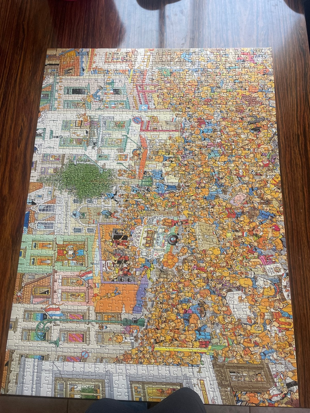 Jumbo Jan van Haasteren De Inhuldiging 1000 stukjes, Ophalen of Verzenden, 500 t/m 1500 stukjes, Zo goed als nieuw, Legpuzzel