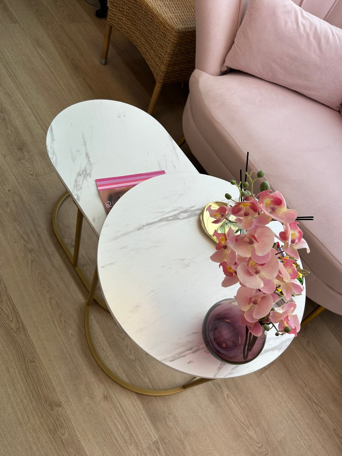 Marmel tafel, Huis en Inrichting, Tafels | Salontafels, Zo goed als nieuw, Minder dan 50 cm, Rechthoekig, 50 tot 100 cm