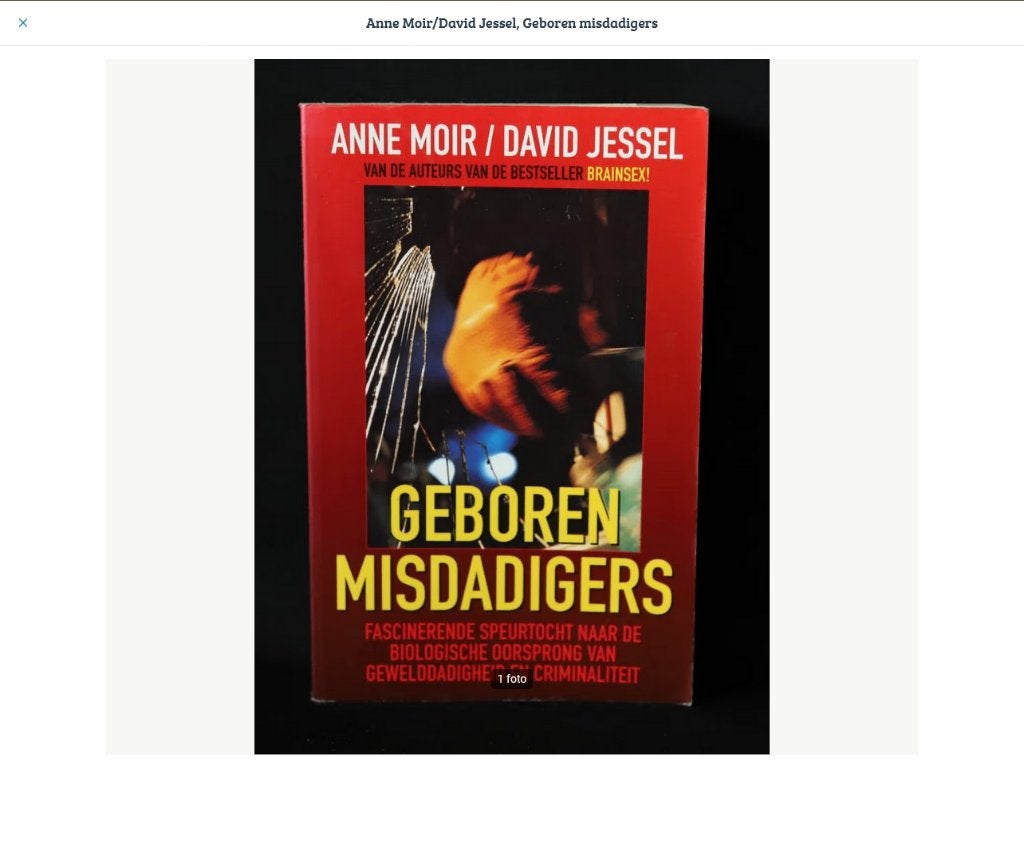 Anne Moir/David Jessel Geboren misdadigers, Ophalen of Verzenden, Gelezen, Anne Moir/David Jessel, Overige wetenschappen