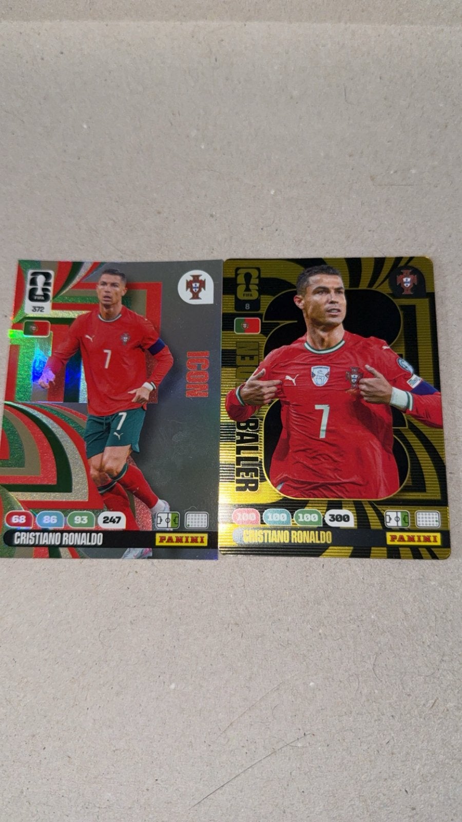 FIFA Panini WK 2026 Zeldzame Ronaldo Combo Kaarten, Ophalen of Verzenden, Zo goed als nieuw, Buitenlandse clubs, Spelerskaart
