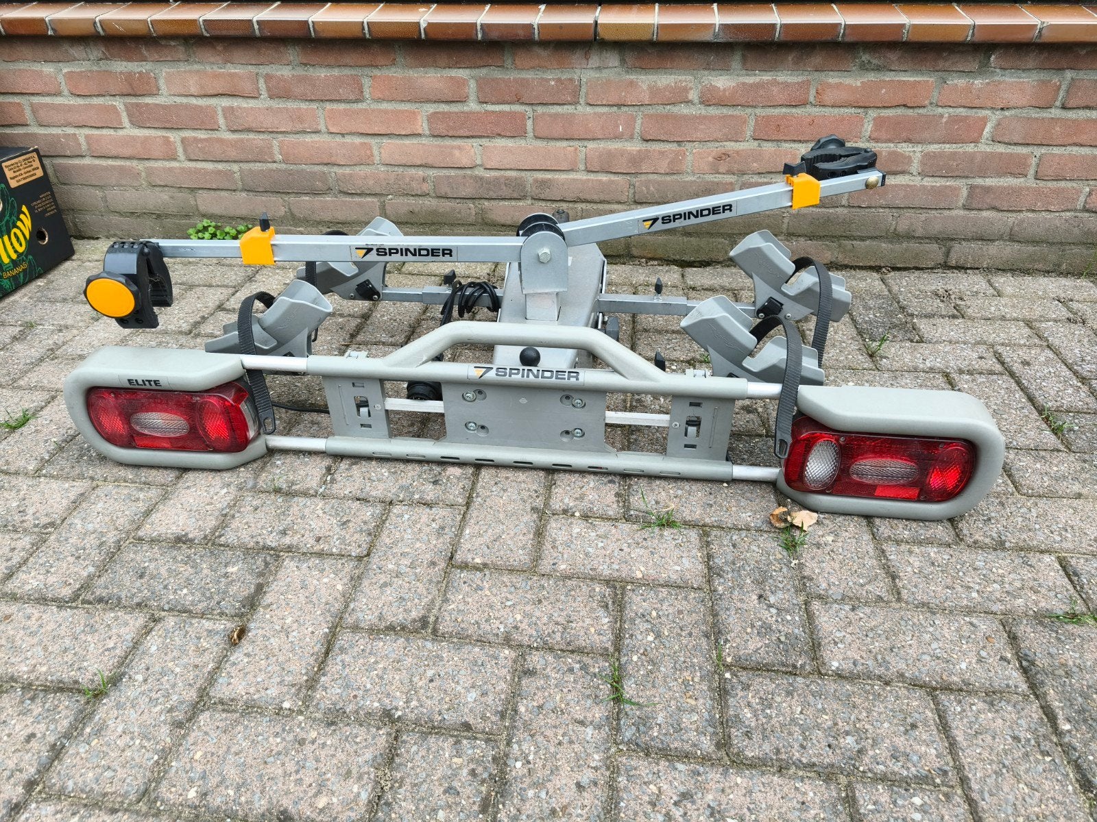 Spinder Elite Trekhaakdrager voor 2 fietsen, Auto diversen, Fietsendragers, Ophalen, 2 fietsen, Gebruikt, Trekhaakdrager