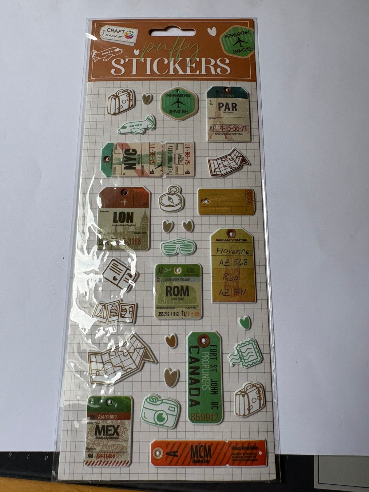 Puffy stickers, Hobby en Vrije tijd, Scrapbooking, Ophalen of Verzenden, Zo goed als nieuw, Versiering of Embellishment