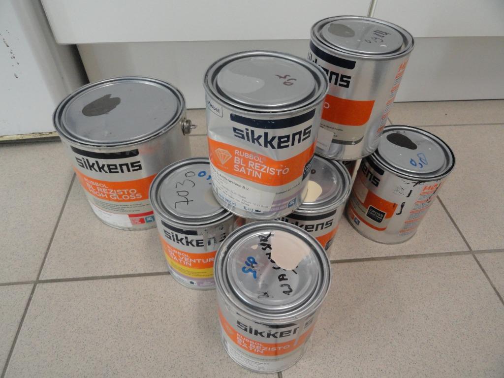 PARTIJ SIKKENS WATERGEDRAGEN   LAK DIVERSE KLEUREN, Wit, Nieuw, Ophalen of Verzenden, Lak