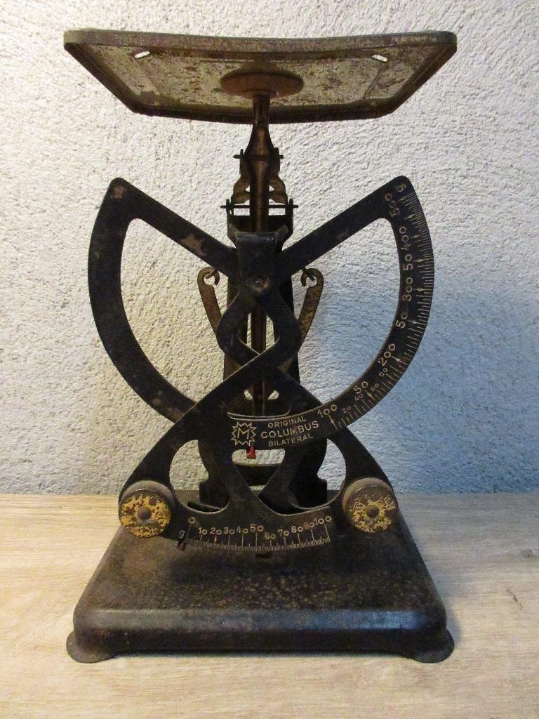 Antieke brievenweger Columbus bilateral, Antiek en Kunst, Antiek | Gereedschap en Instrumenten, Ophalen of Verzenden