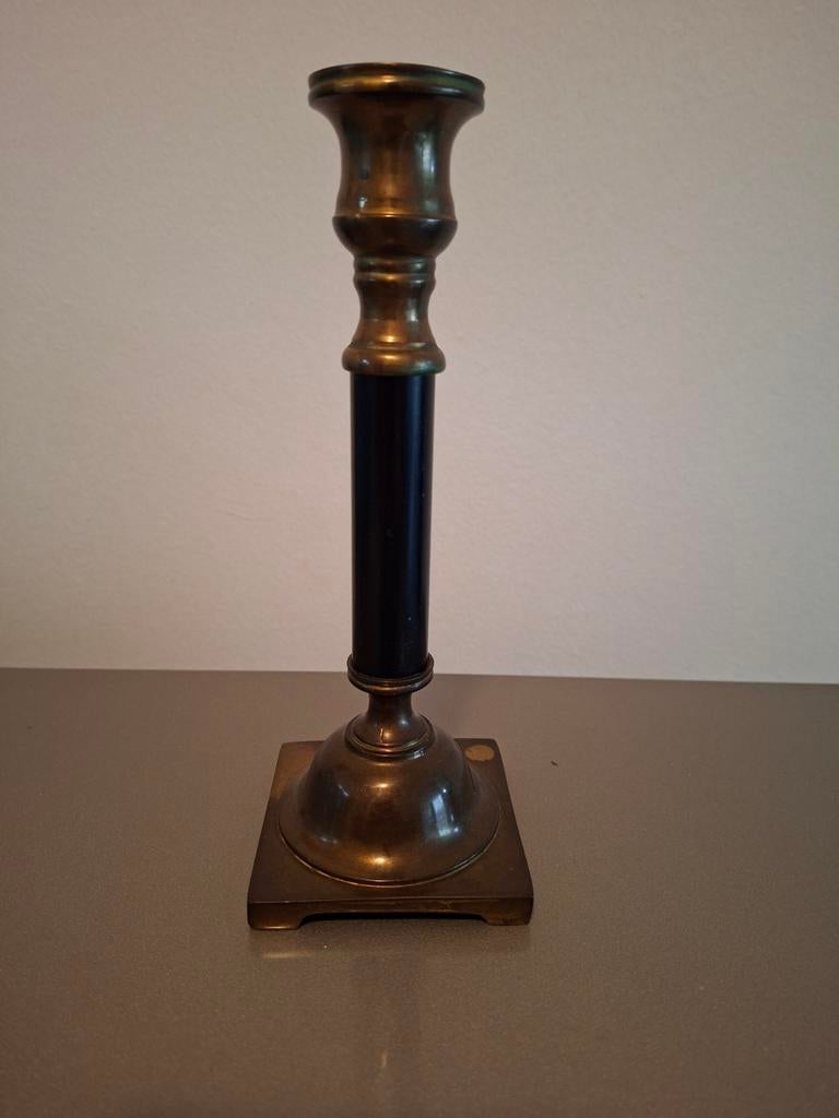 Kandelaar messing, Ophalen of Verzenden, Gebruikt, Brons of Koper, Minder dan 25 cm