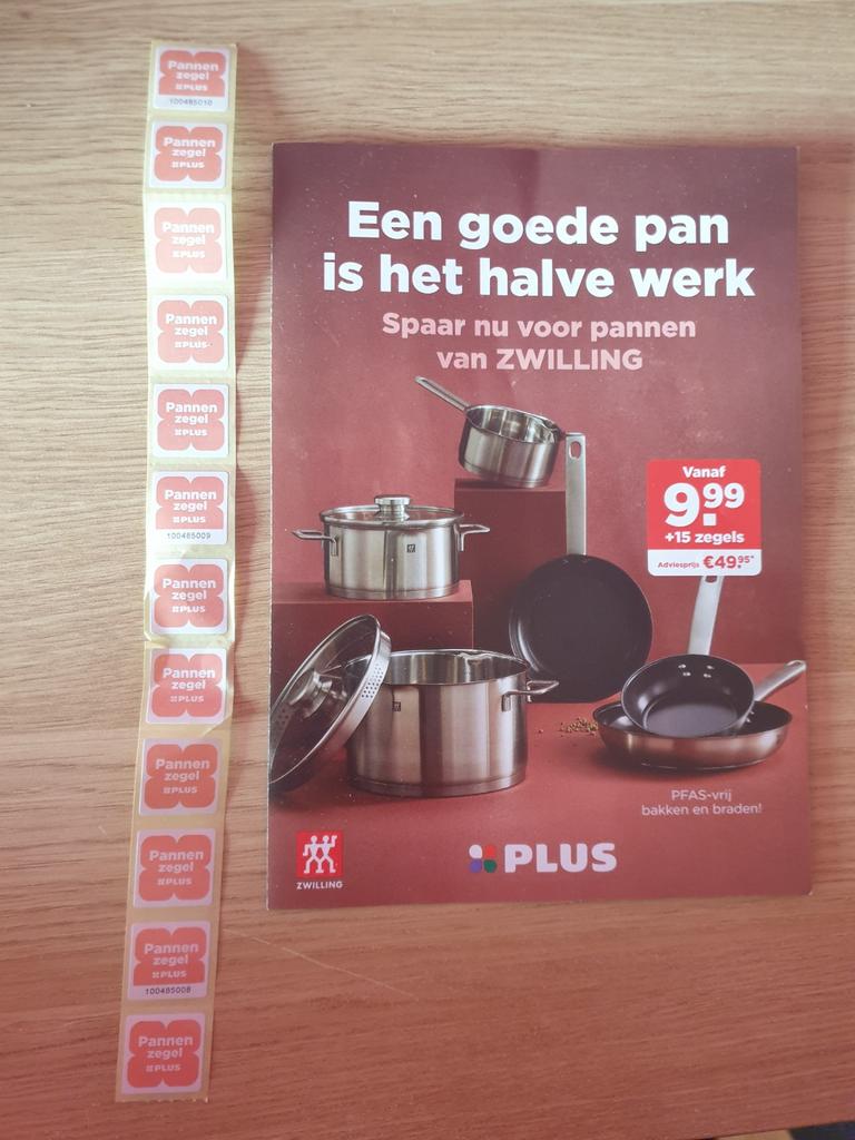 Plus pannenzegels 12 stuks, Plus, Ophalen