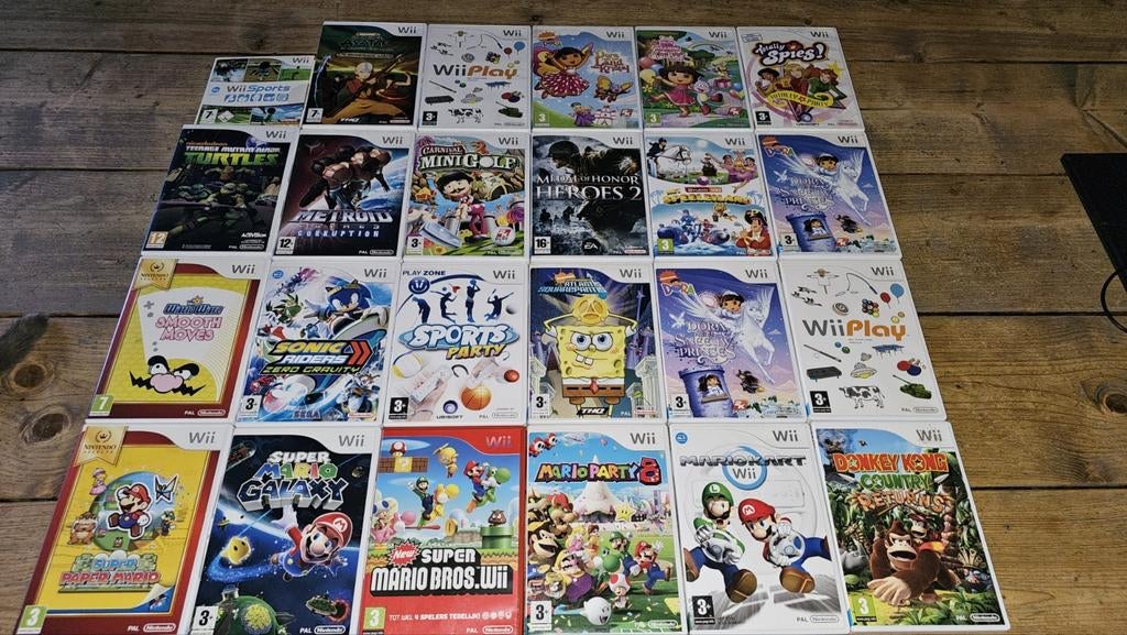 Wii spelletjes, 3 spelers of meer, Ophalen, Zo goed als nieuw, Vanaf 3 jaar