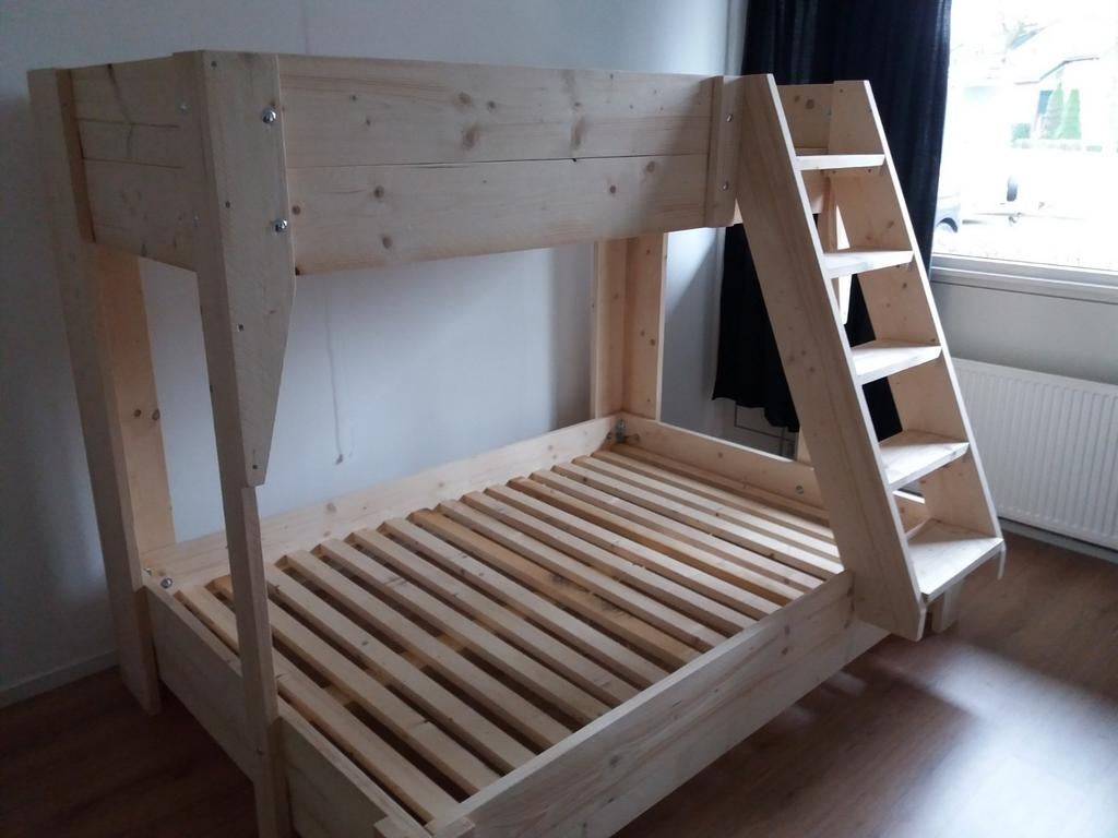 3 persoons hoogslaper steigerhout