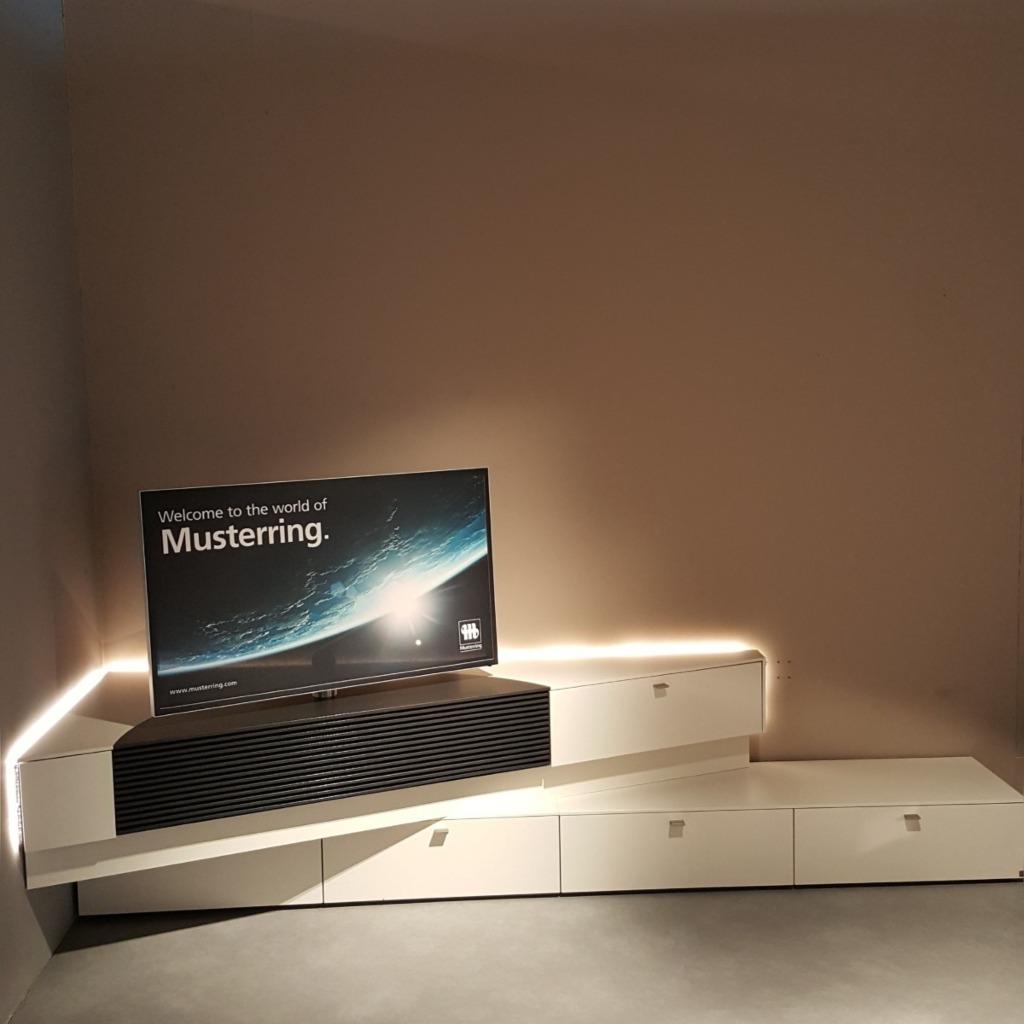Musterring Tv-meubel Media Corner Wit, Ophalen, Nieuw, 200 cm of meer, Minder dan 100 cm