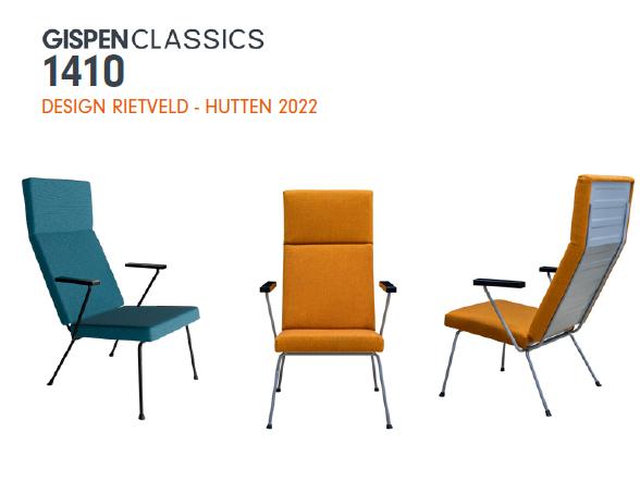 Gispen Rietveld Hutten 1410, Ophalen, Zo goed als nieuw, Stof, 50 tot 75 cm