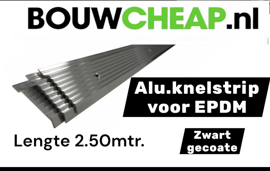 Aluminiumstrip voor EPDM afdichting, Doe-het-zelf en Verbouw, Dakpannen en Dakbedekking, Overige materialen, Zwart, Overige typen