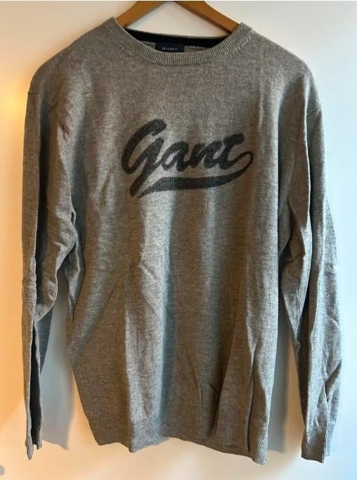 Grijze GANT (Lamswol) trui (XXL) ZGAN, GANT, Overige maten, Ophalen of Verzenden, Zo goed als nieuw