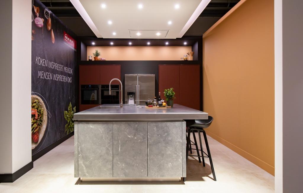 Eilandkeuken met RVS werkblad: NU SLECHTS 15.995, Huis en Inrichting, Keuken | Complete keukens, Ophalen, Nieuw, Enkelwandige keuken