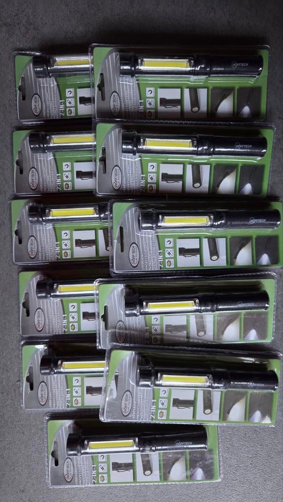 Partij zaklampen 11 stuks nieuw in plastic, Ophalen of Verzenden, Nieuw, Batterij