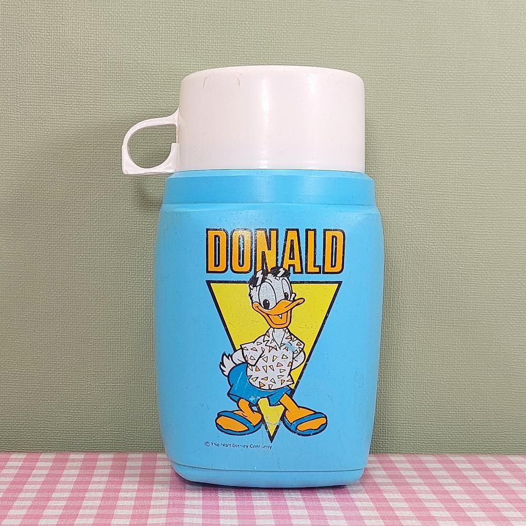 Disney Donald Duck vintage lunchbox thermosfles Engels, Verzamelen, Disney, Gebruikt, Overige typen, Donald Duck, Ophalen of Verzenden