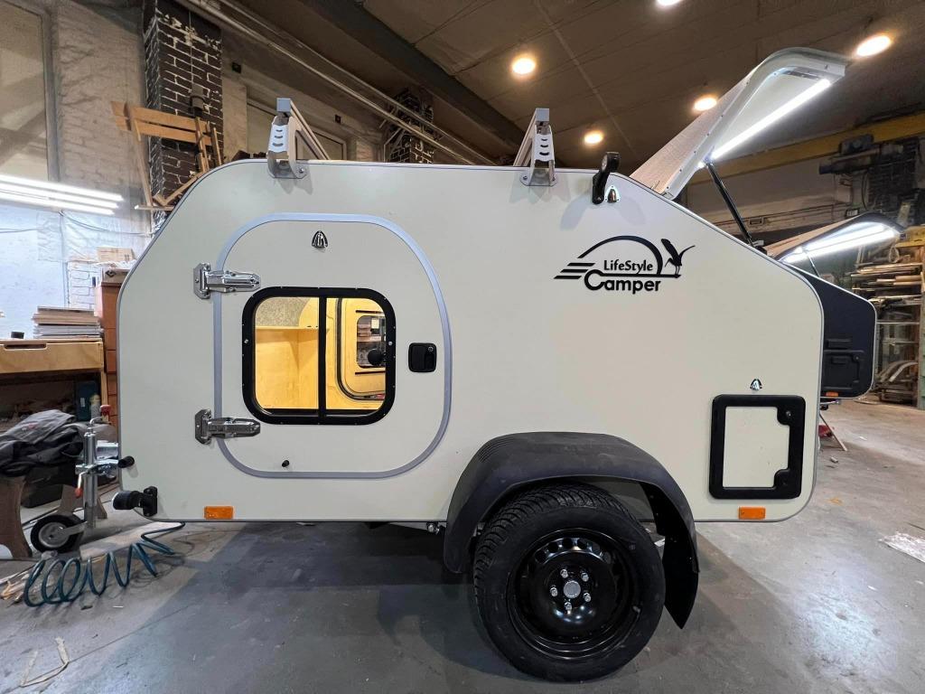 SimpleDrop Lifestyle Camper, camper trailer, mini caravan, Caravans en Kamperen, Rondzit, Tot en met 2, Bedrijf, Lengtebed