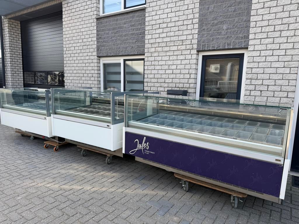 Schepijsvitrine ijsvitrine schepijs slagroommachine ijsmachi, Ophalen of Verzenden, Koelen en Vriezen