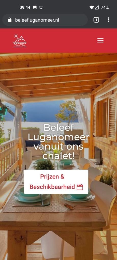 Chalet direct aan het meer van Lugano airco en parkeerplaats, Ophalen of Verzenden, Zo goed als nieuw