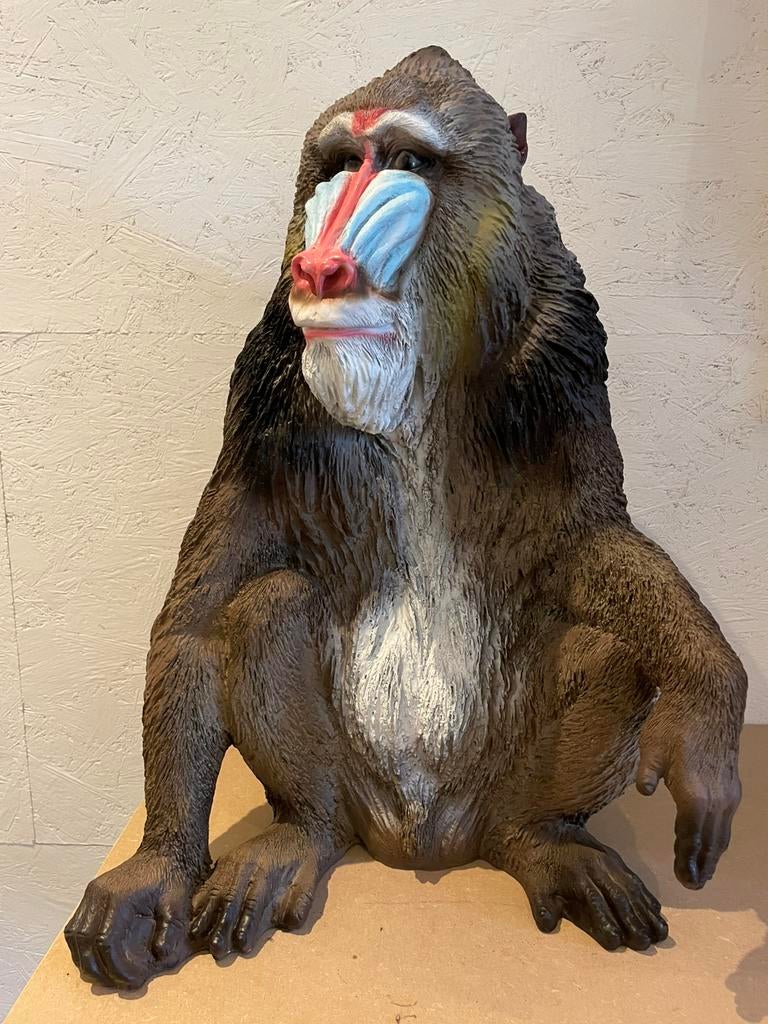 Mandril baviaan aap beeld tuin Afrika dierentuin, Tuin en Terras, Ophalen, Nieuw, Kunststof, Dierenbeeld