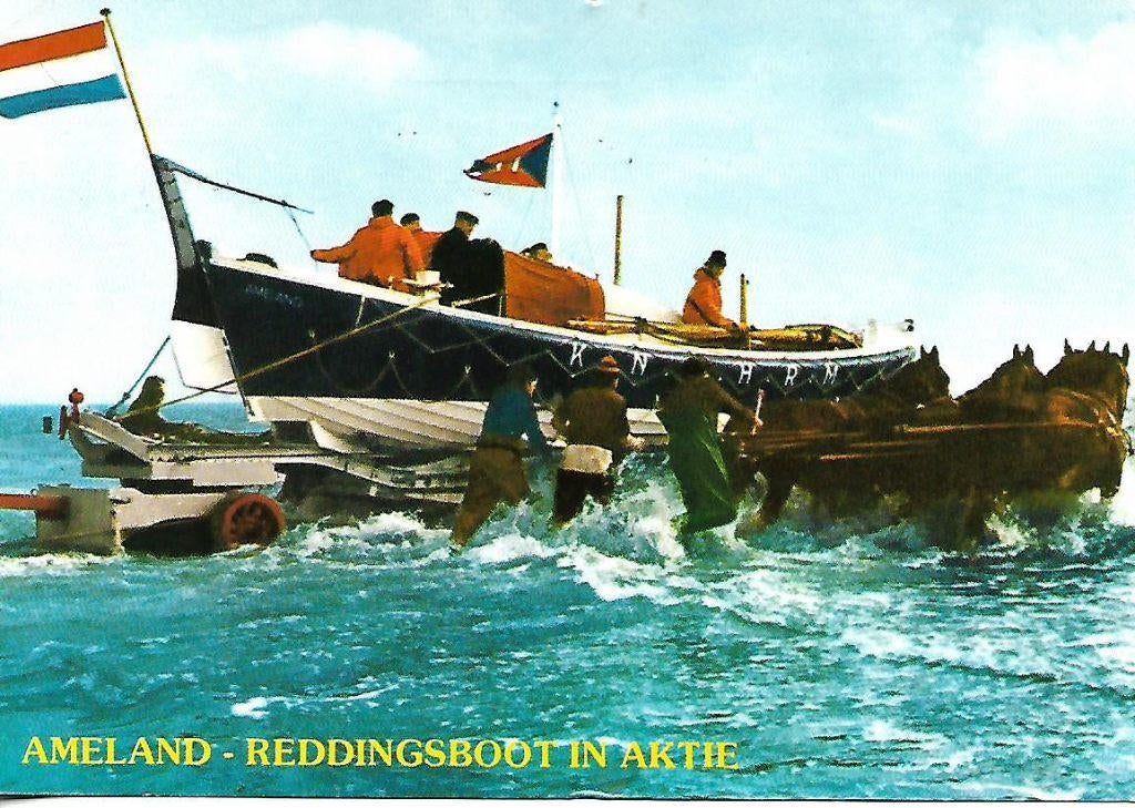 Ameland- -Reddingsboot., Ophalen of Verzenden, 1960 tot 1980, Gelopen, Waddeneilanden