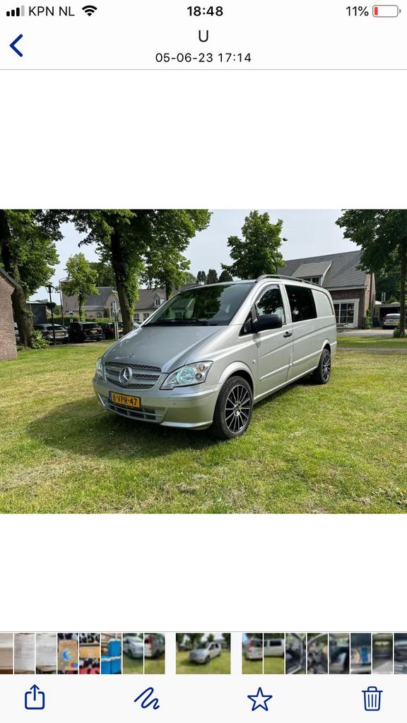 Mercedes vito dubbele cabine, Caravans en Kamperen, Campers, Buscamper of Camperbus, Mercedes-Benz, Particulier, Mercedes