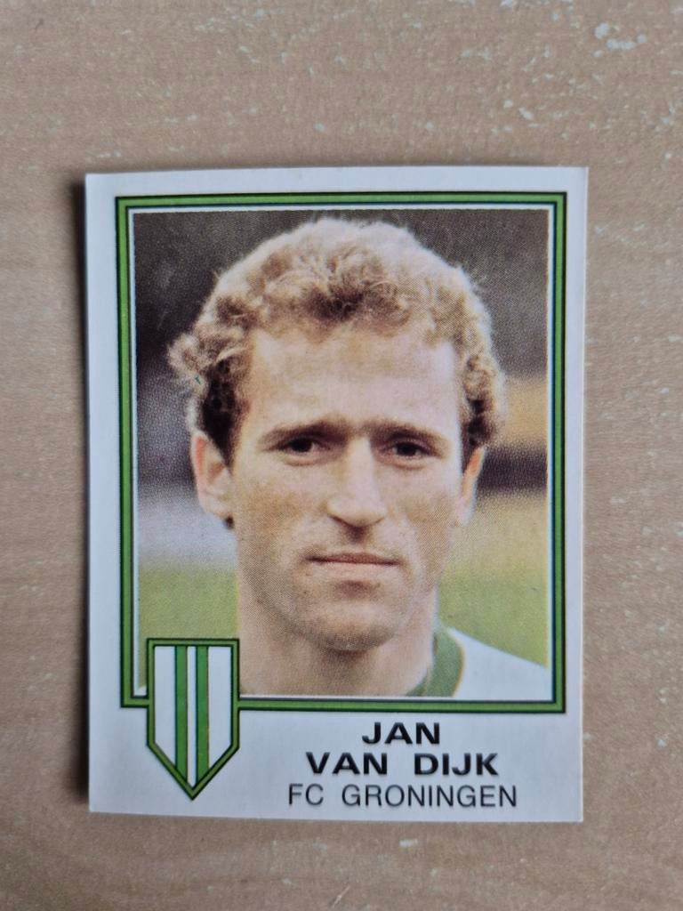Panini Voetbal 81 Jan van Dijk FC Groningen, Ophalen of Verzenden, Zo goed als nieuw, Overige binnenlandse clubs, Poster, Plaatje of Sticker