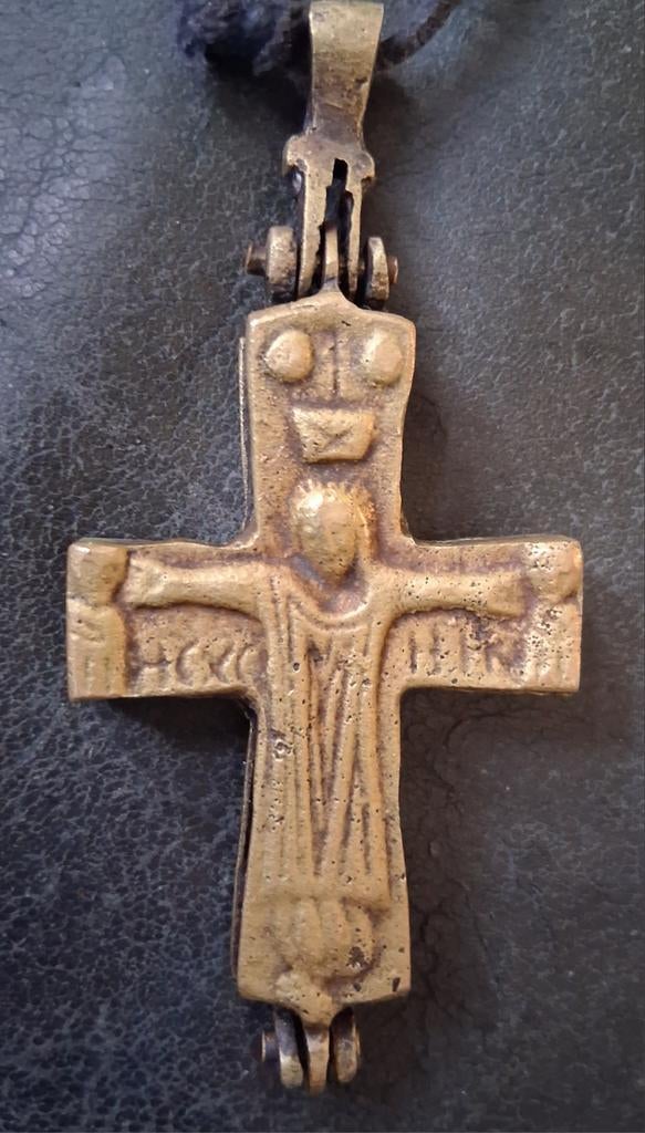 Bodemvondst bronzen byzantische enkolpion, Ophalen of Verzenden