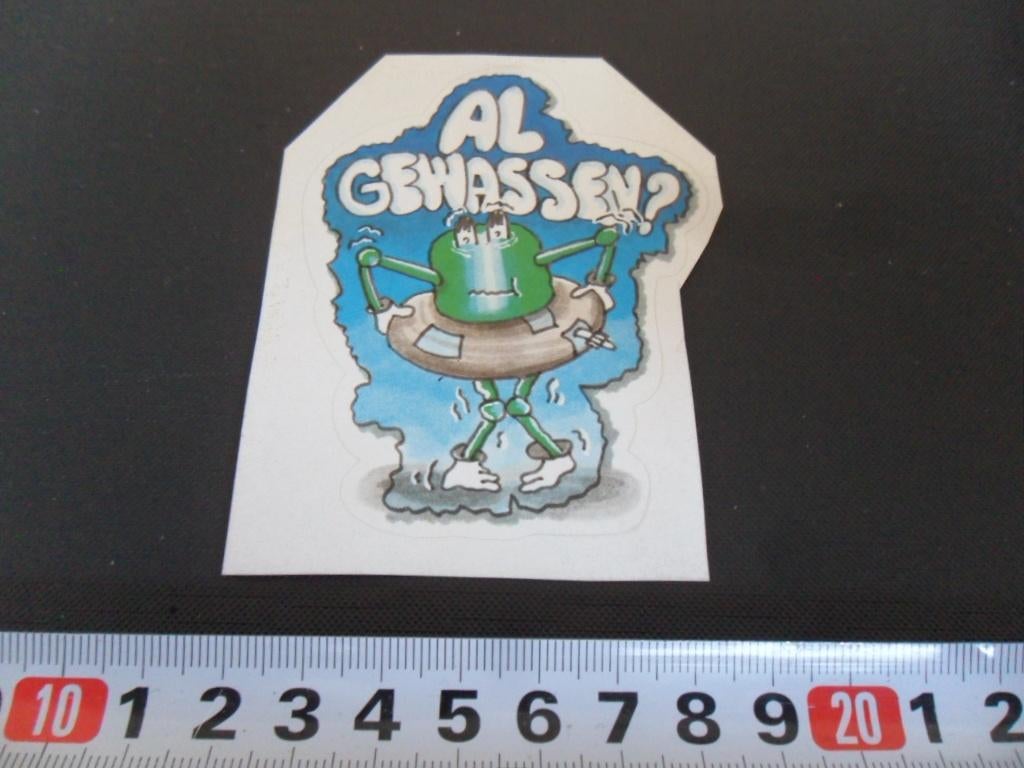 sticker Al gewassen ?, Verzamelen, Stickers, Zo goed als nieuw, Ophalen
